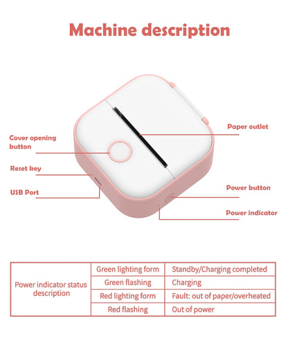 T02 Mini Bluetooth Thermal Printer