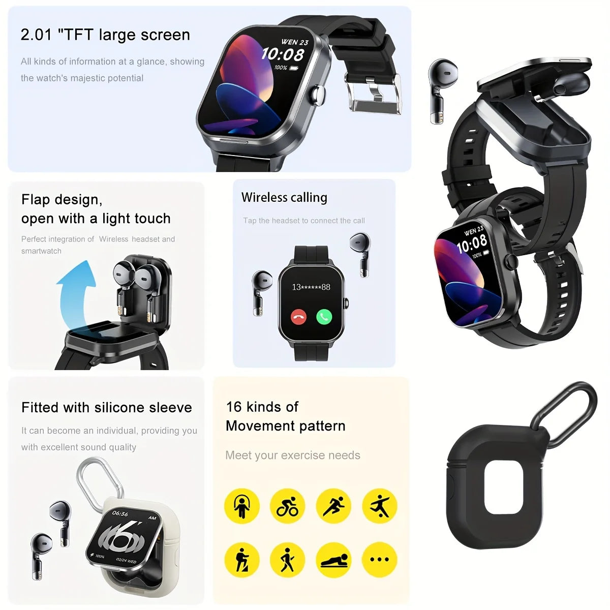 Smart Watch 2.01" HD Large Screen
