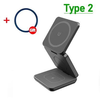 3-in-1 Magnetic Wireless Charger – 30W Fast Charging