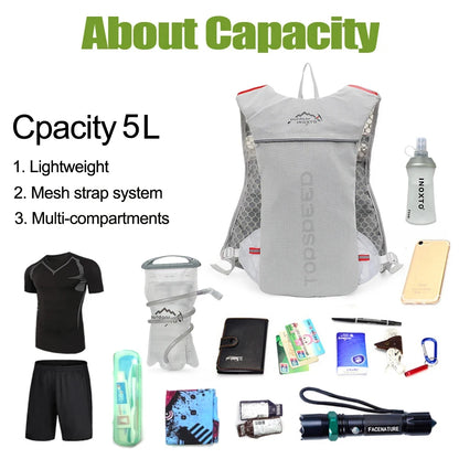 5L Ultralight Hydration Vest – Trail Running & Cycling Pack w/ 500ml Bottle
