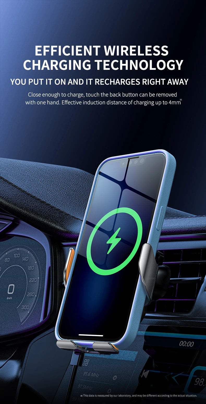 15W Fast Wireless Car Charger – Infrared Auto Mount