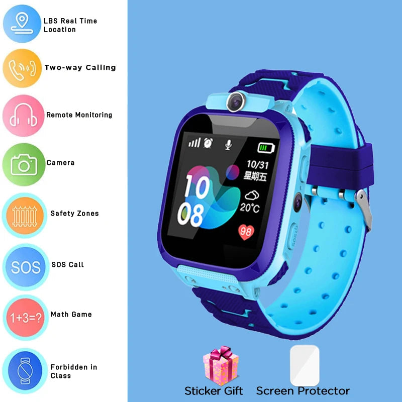 4G Kids Smart Watch – GPS, Camera, Waterproof & SOS Calls