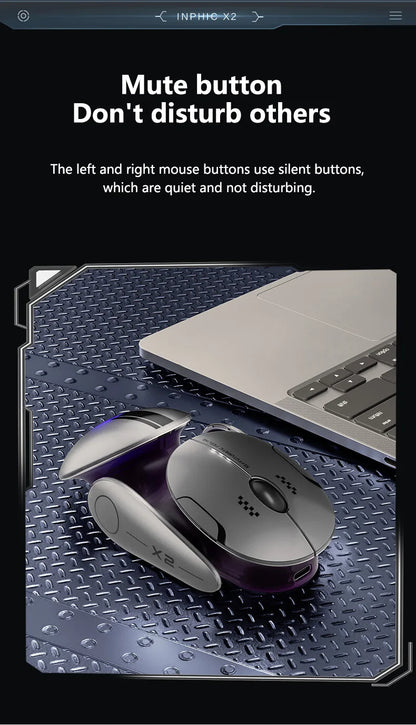 Inphic X2 - Silent Metal Wireless Mouse