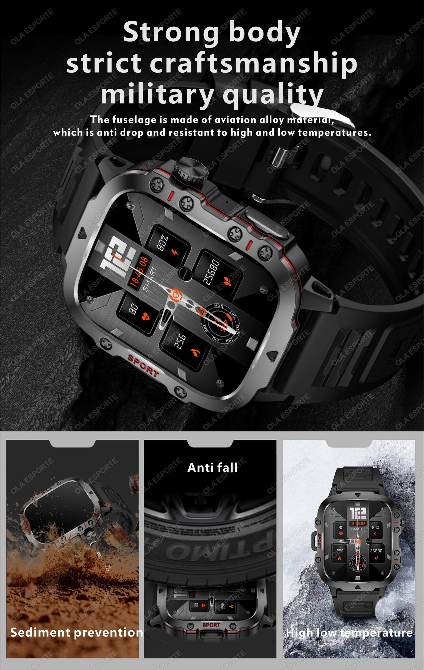 2025 Military Style Smartwatch: GPS, Waterproof, Bluetooth Call