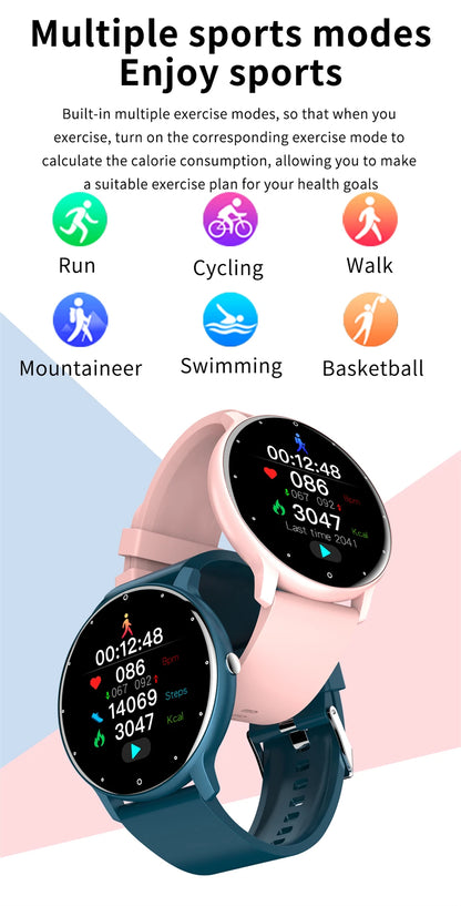 LIGE ZL02 Smartwatch – Touch Screen, Bluetooth Calls, IP67 Waterproof