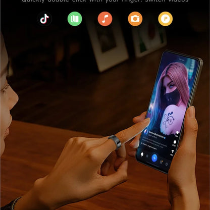 SR08 Smart Ring: Health Monitor with LED Display & 5ATM Waterproof