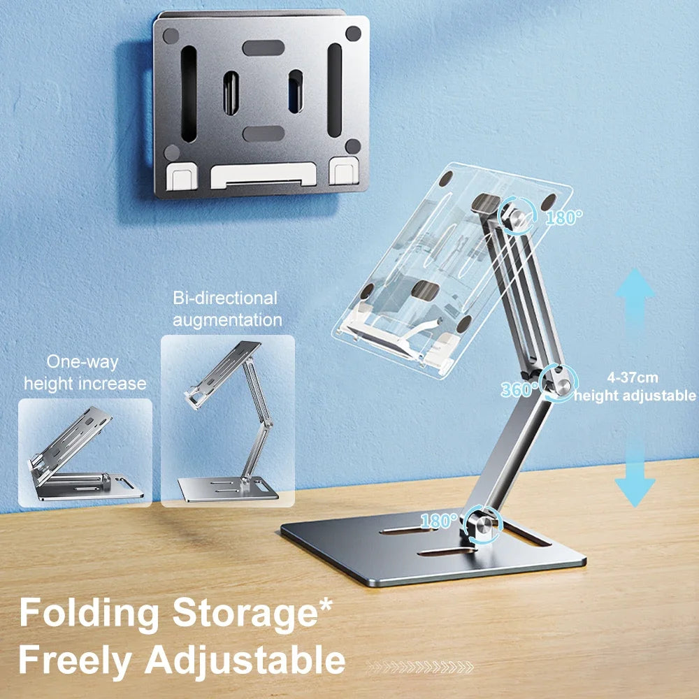 Adjustable Aluminium Book Stand – Foldable Reading Holder