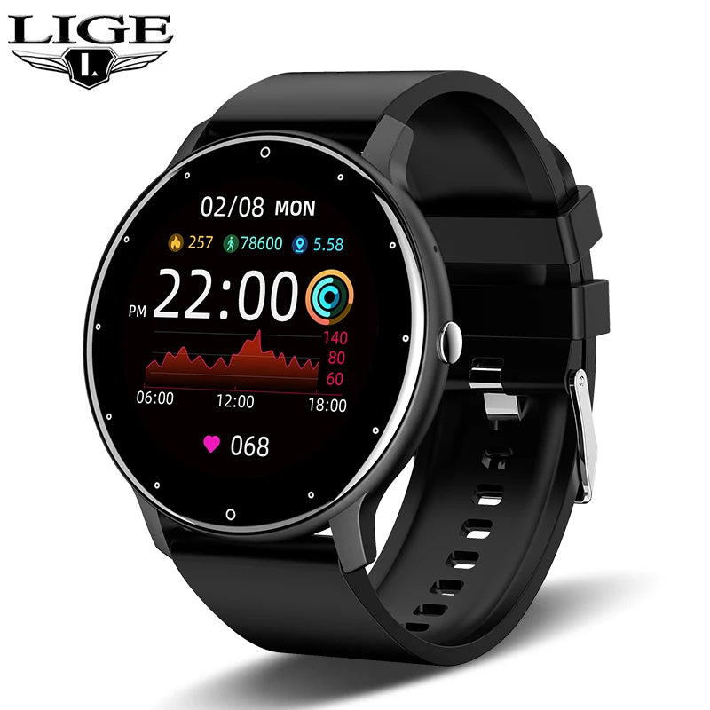 LIGE ZL02 Smartwatch – Touch Screen, Bluetooth Calls, IP67 Waterproof