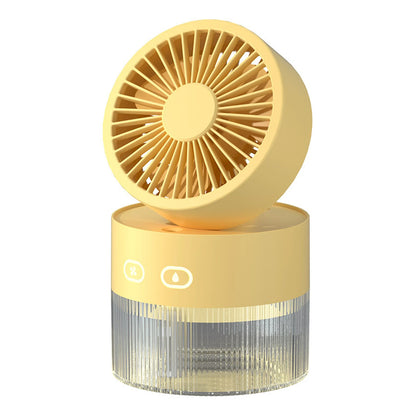 USB Mini Air Cooler + Humidifier & LED Light – 3-Speed Portable Comfort for Desks & Bedrooms