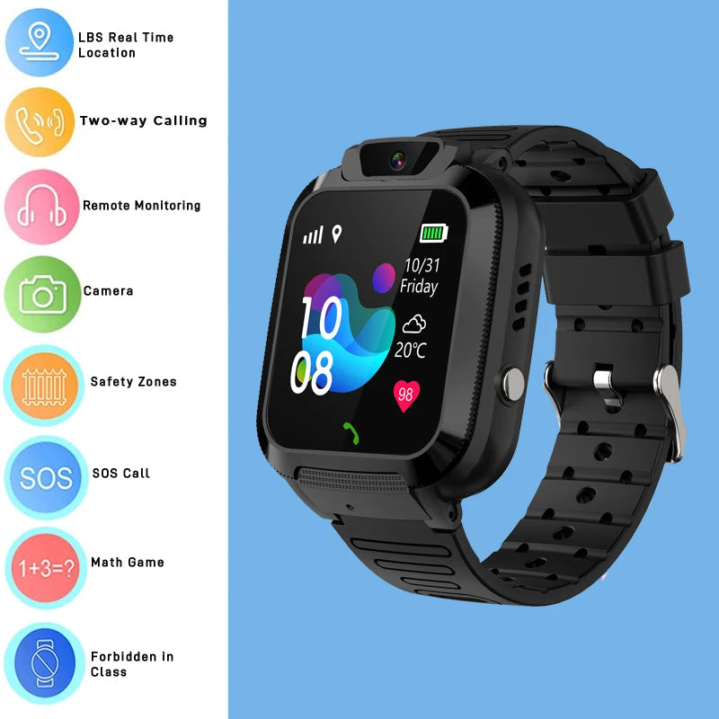 4G Kids Smart Watch – GPS, Camera, Waterproof & SOS Calls