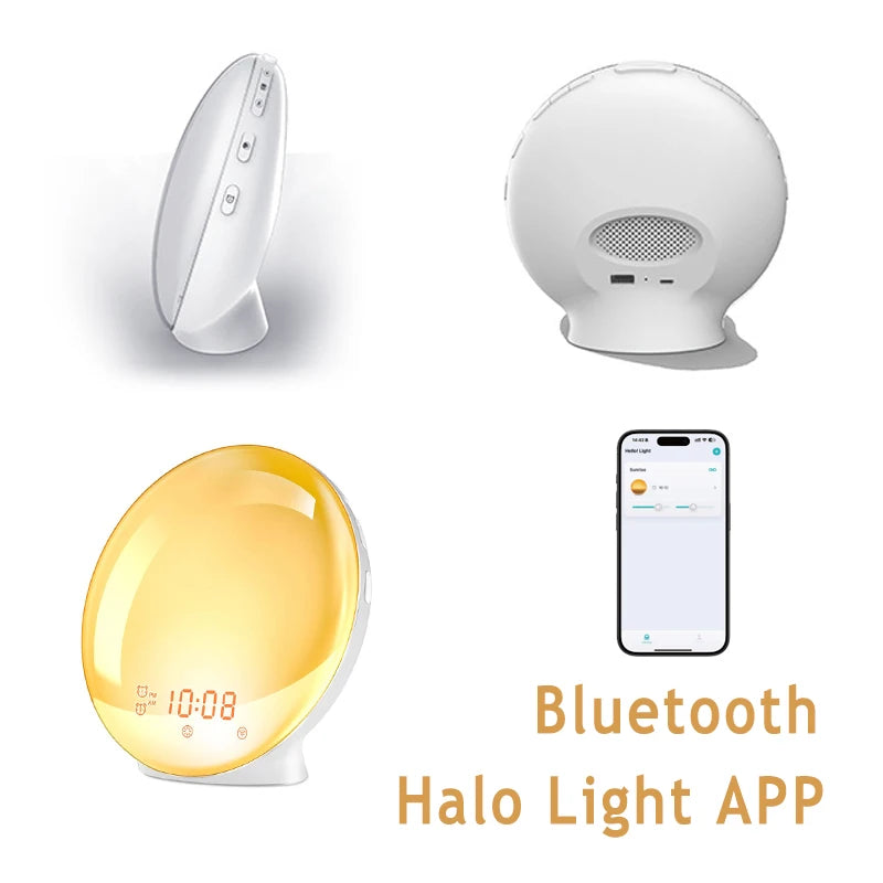 Smart Sunrise Alarm Clock – Dual Alarms, FM Radio, Nightlight & Natural Sounds