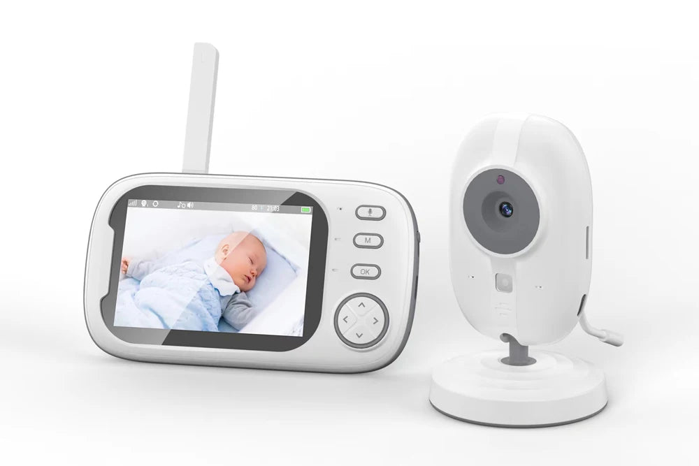 3.5" HD Wireless Baby Monitor – Night Vision, 2-Way Audio & Temp Alerts