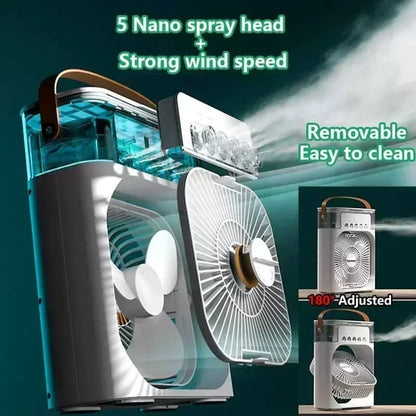3-in-1 Smart Air Cooler – Portable AC, Humidifier & Night Light