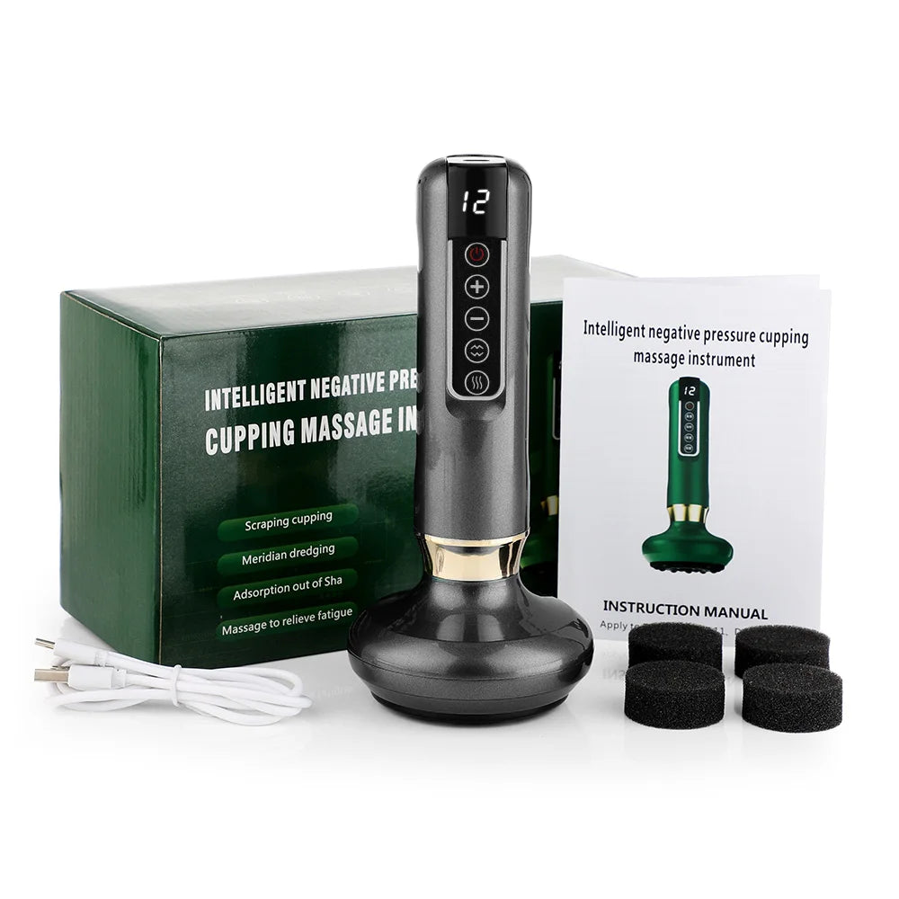 Rechargeable Electric Cupping Set – 12/6-Level Massage & Suction Therapy