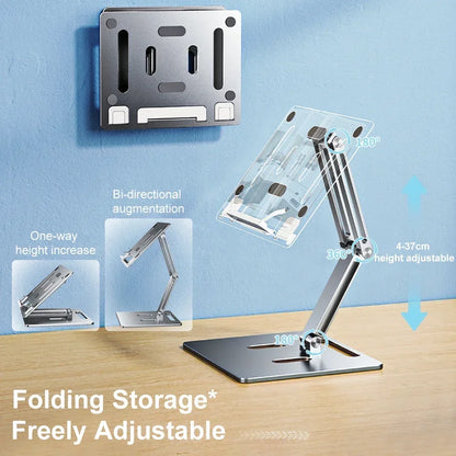 Adjustable Aluminium Book Stand – Foldable Reading Holder