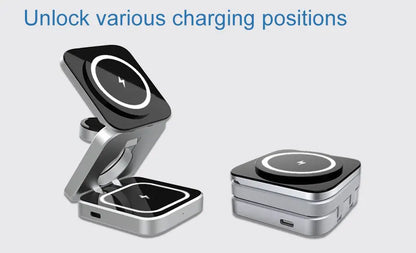 3-in-1 Magnetic Wireless Charger – 30W Fast Charging