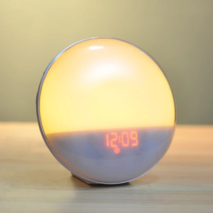 Smart Sunrise Alarm Clock – Dual Alarms, FM Radio, Nightlight & Natural Sounds