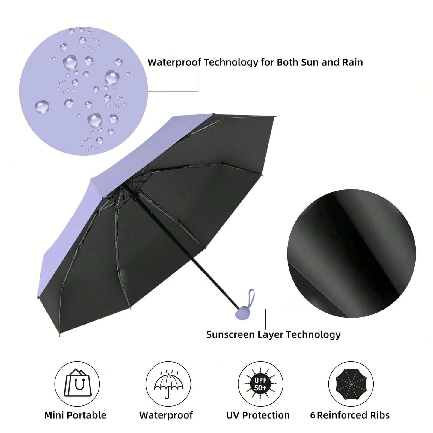 1pc UV-Proof Mini Umbrella