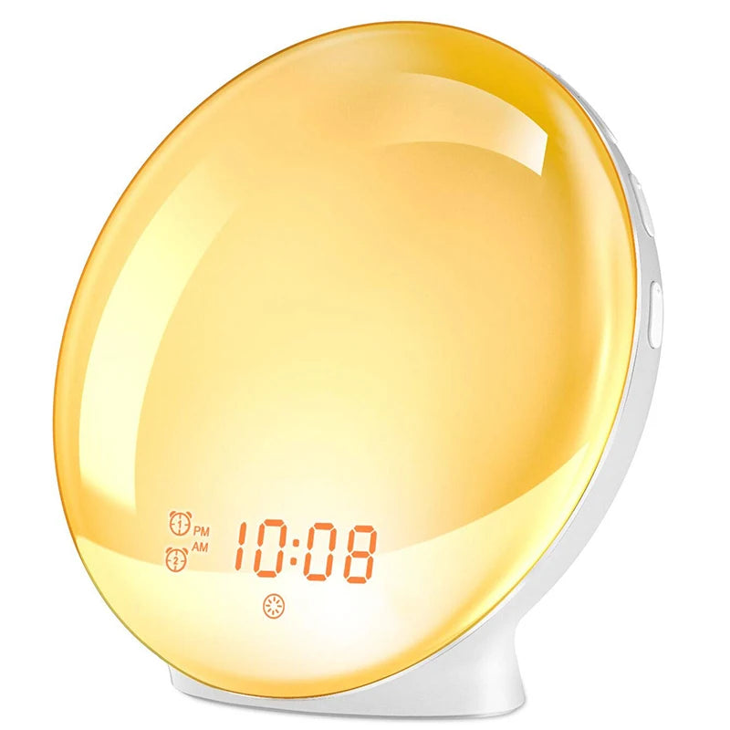 Smart Sunrise Alarm Clock – Dual Alarms, FM Radio, Nightlight & Natural Sounds