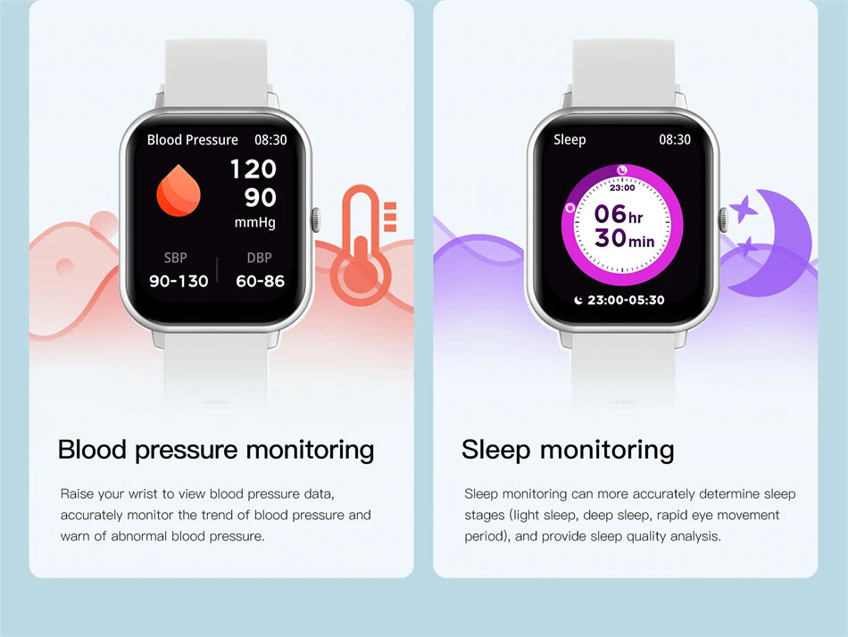 New Smart Watch – Bluetooth Calls, Fitness Tracker, IP68 Waterproof (iOS/Android)