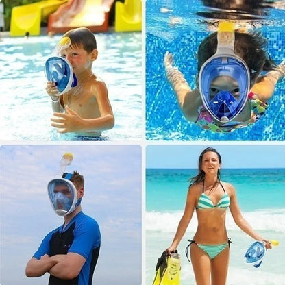 Underwater Anti-Fog Full Face Snorkel Mask