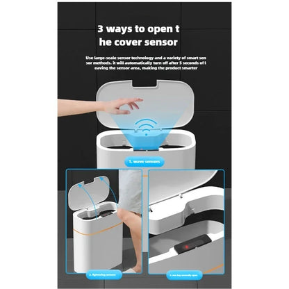 Smart Automatic Trash Can – Touchless, Large Capacity, Waterproof