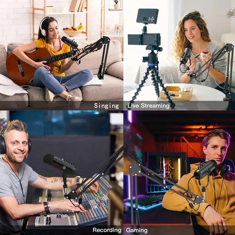 Pro USB Podcast Mic Kit - Boom Arm