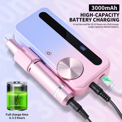 35,000RPM Pro Rechargeable Nail Drill – Fast, Portable & Powerful