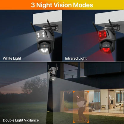 3-Lens 15MP HD WiFi PTZ Camera – CCTV