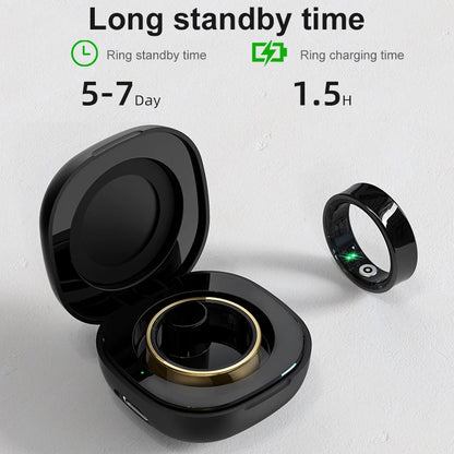 R09 Health Smart Ring – Heart Rate, SpO₂, Temp Tracking, 5ATM Waterproof