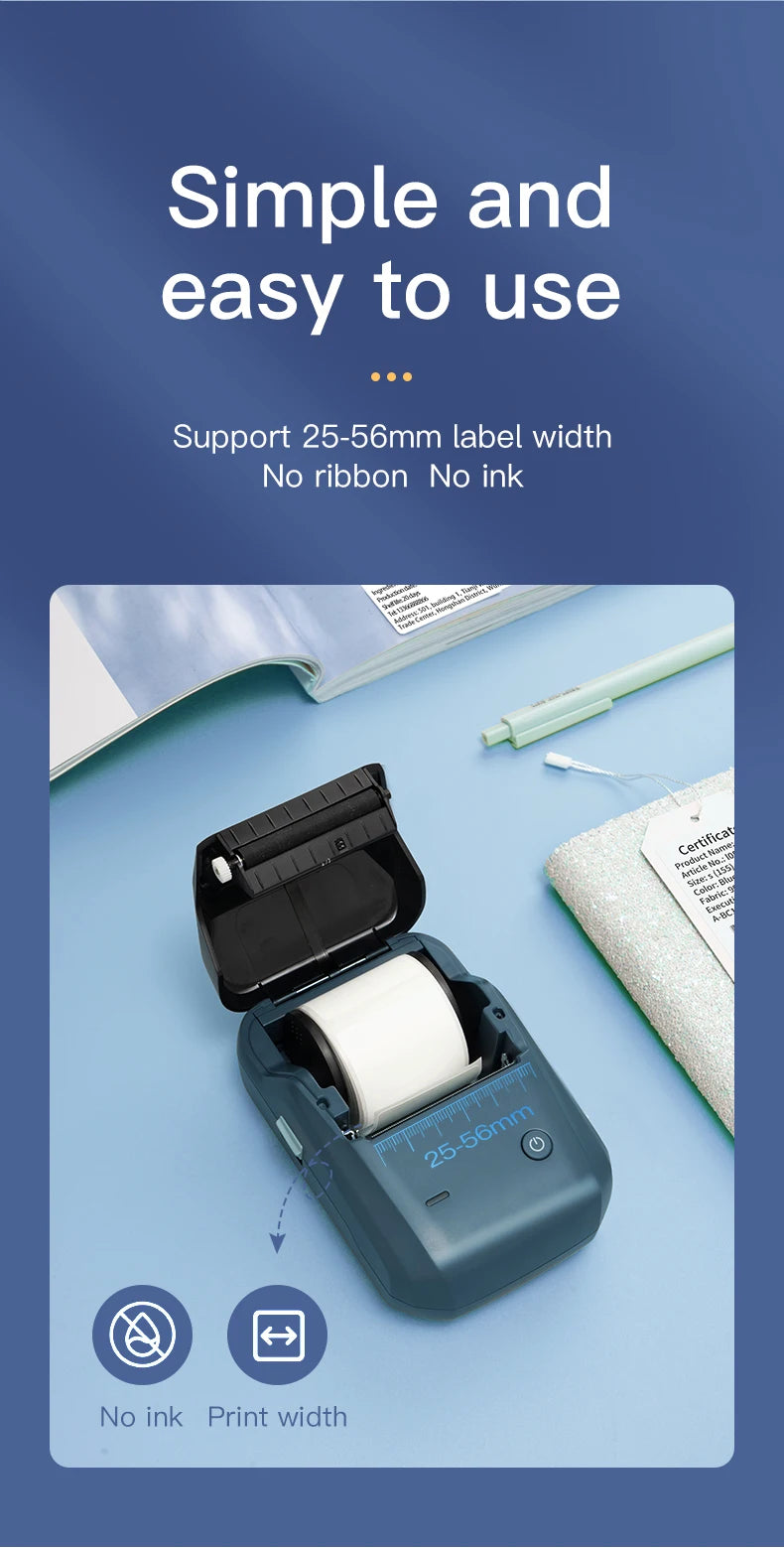 Mini Portable Thermal Printer – Pocket-Sized