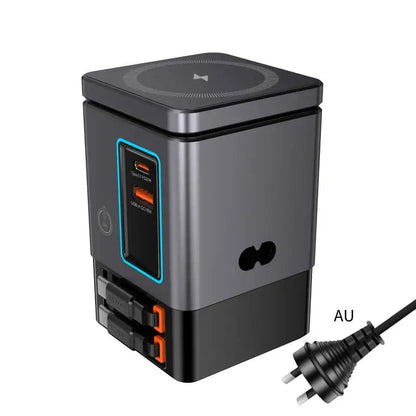 6-in-1 Fast Charging Station – 105W Retractable