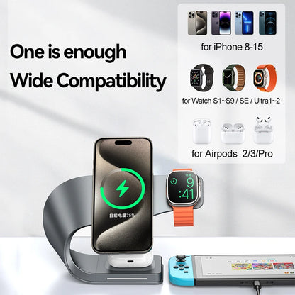 4-in-1 Wireless Charging Station – Fast Magnetic Charging