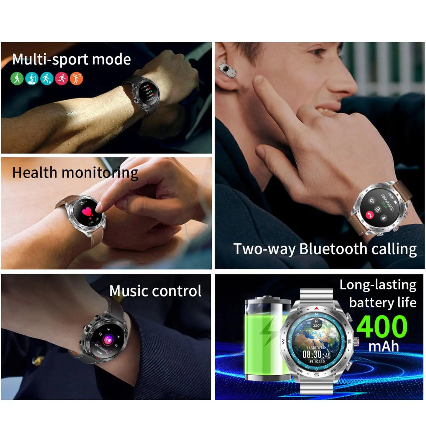 New Smart Watch & Bluetooth Earbuds 2-in-1