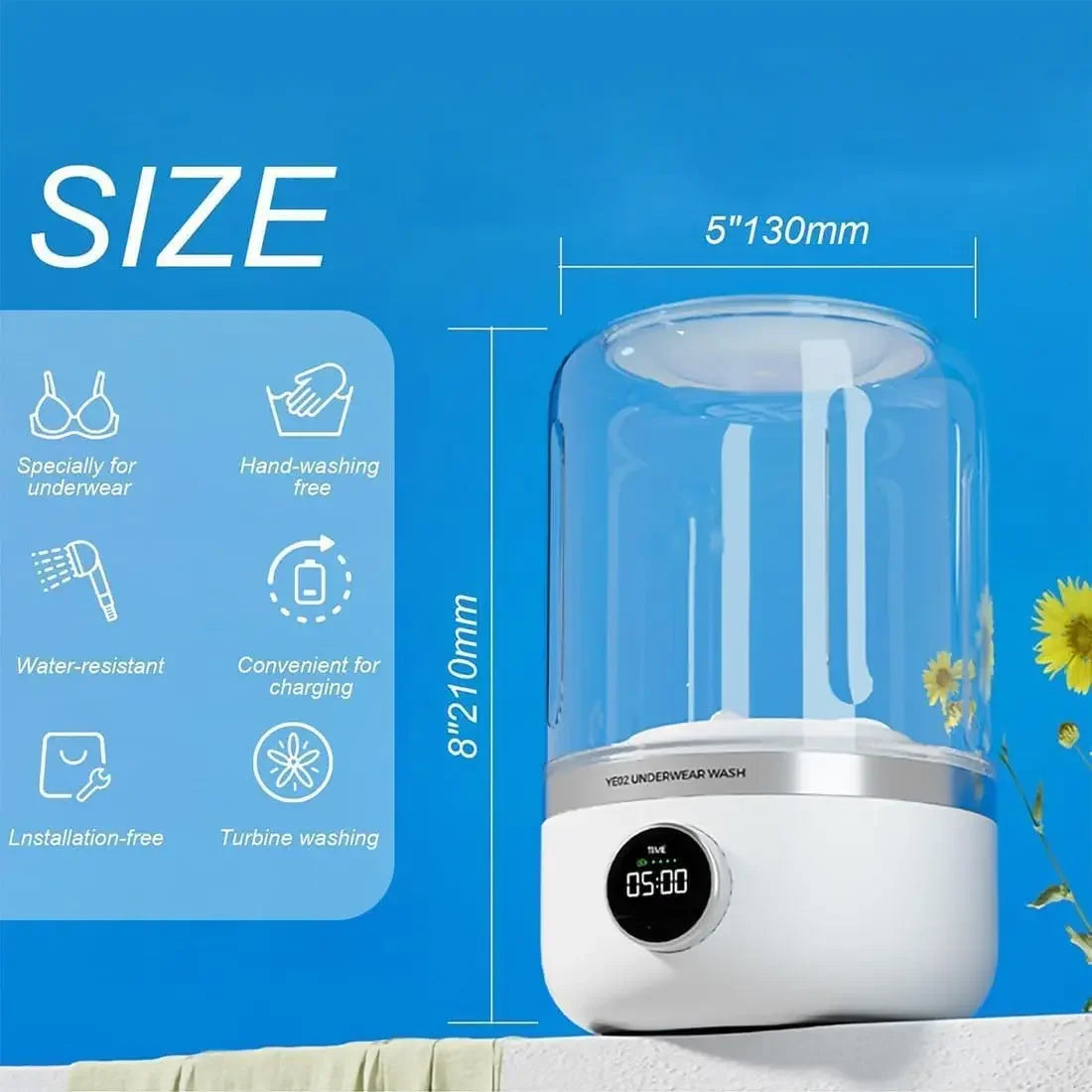 1L Portable Wireless Washer
