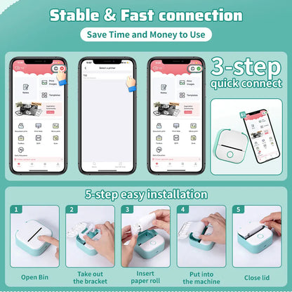 T02 Portable Mini Thermal Printer