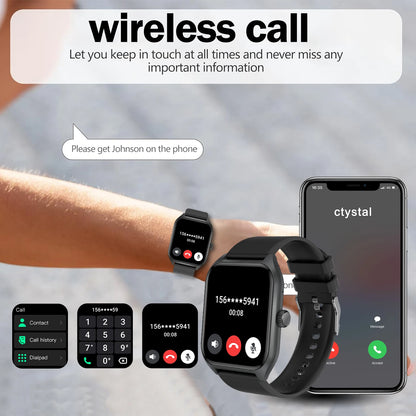 Smart AI Watch – 1.96'' HD, 100+ Sports, Heart & Sleep Tracker