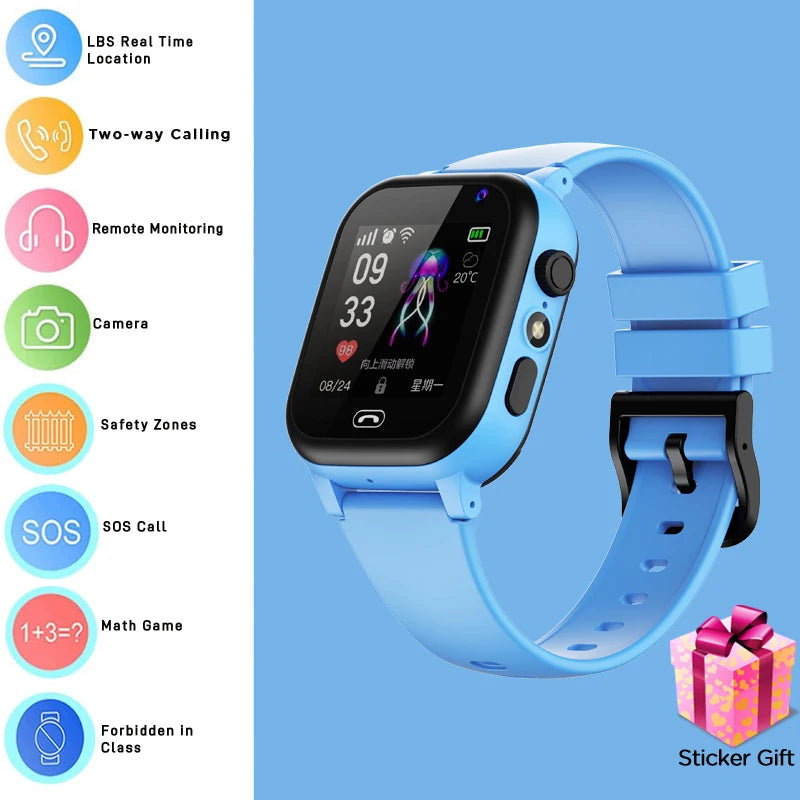 4G Kids Smart Watch – GPS, Camera, Waterproof & SOS Calls