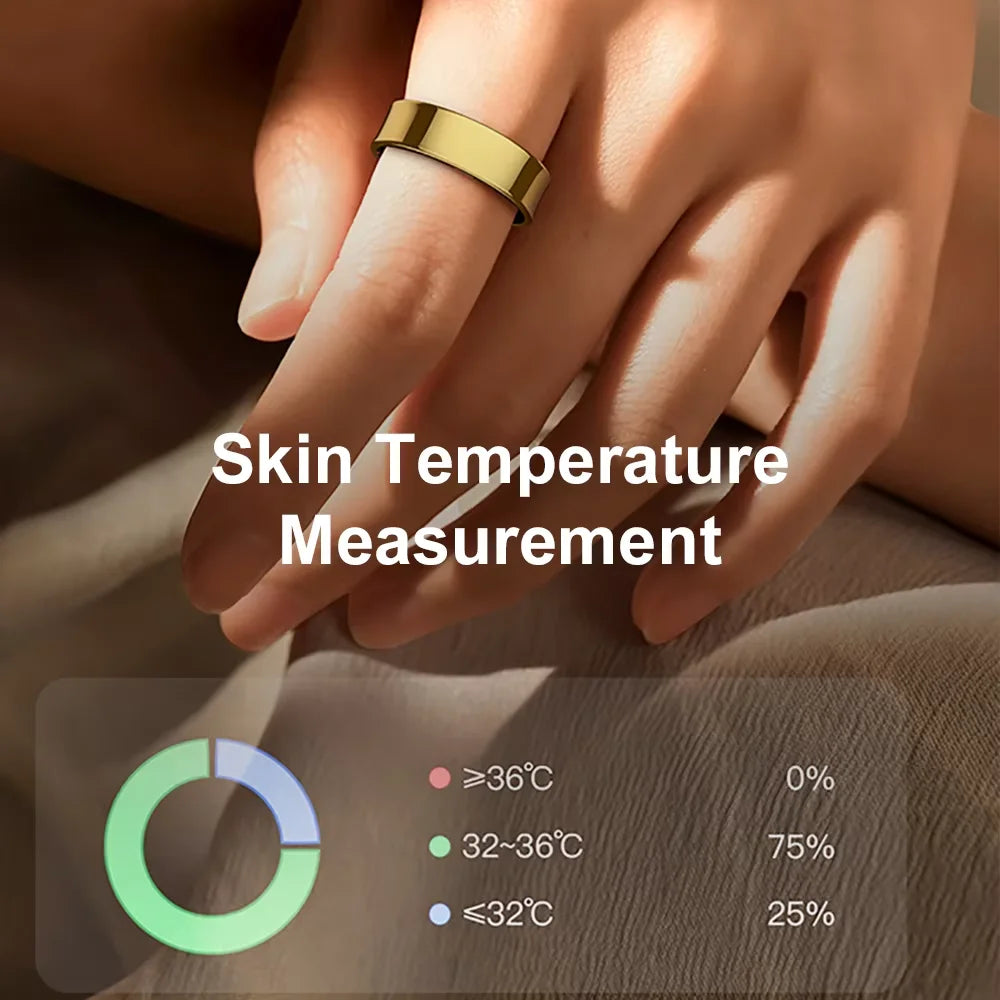 R09 Health Smart Ring – Heart Rate, SpO₂, Temp Tracking, 5ATM Waterproof