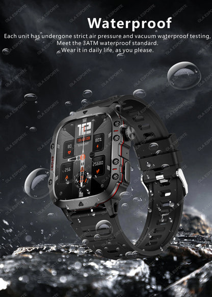 2025 Military Style Smartwatch: GPS, Waterproof, Bluetooth Call