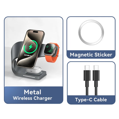 4-in-1 Wireless Charging Station – Fast Magnetic Charging