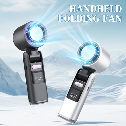 Mini Turbo Ice Fan – USB-Powered Cooling with Digital Display
