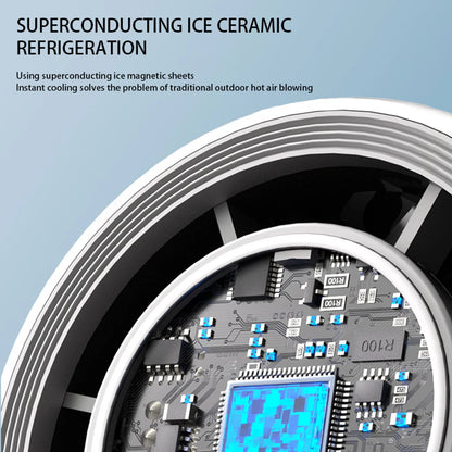 Mini Turbo Ice Fan – USB-Powered Cooling with Digital Display