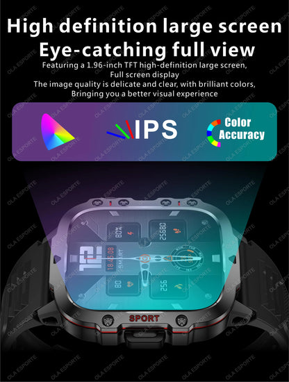 2025 Military Style Smartwatch: GPS, Waterproof, Bluetooth Call