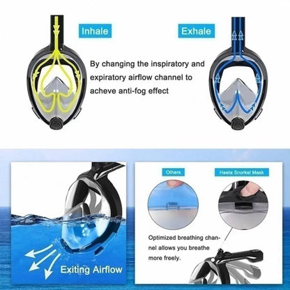 Underwater Anti-Fog Full Face Snorkel Mask