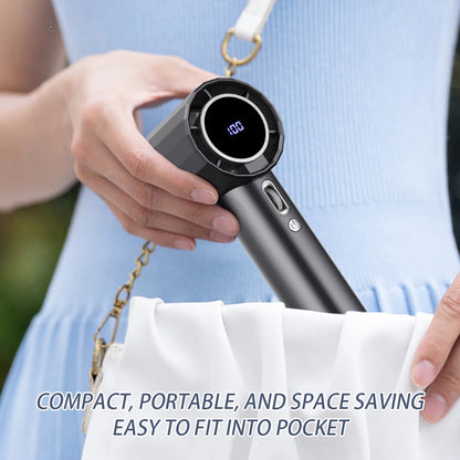Ultralight Cooling Fan – Adjustable 100 Speeds, Low Noise, LED Display
