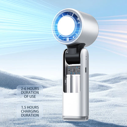 Mini Turbo Ice Fan – USB-Powered Cooling with Digital Display