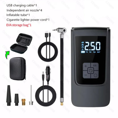 Portable Wireless Air Compressor – Fast Tire Inflator for Cars, Bikes & More