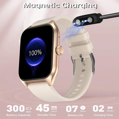 Smart AI Watch – 1.96'' HD, 100+ Sports, Heart & Sleep Tracker