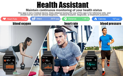 Smart AI Watch – 1.96'' HD, 100+ Sports, Heart & Sleep Tracker